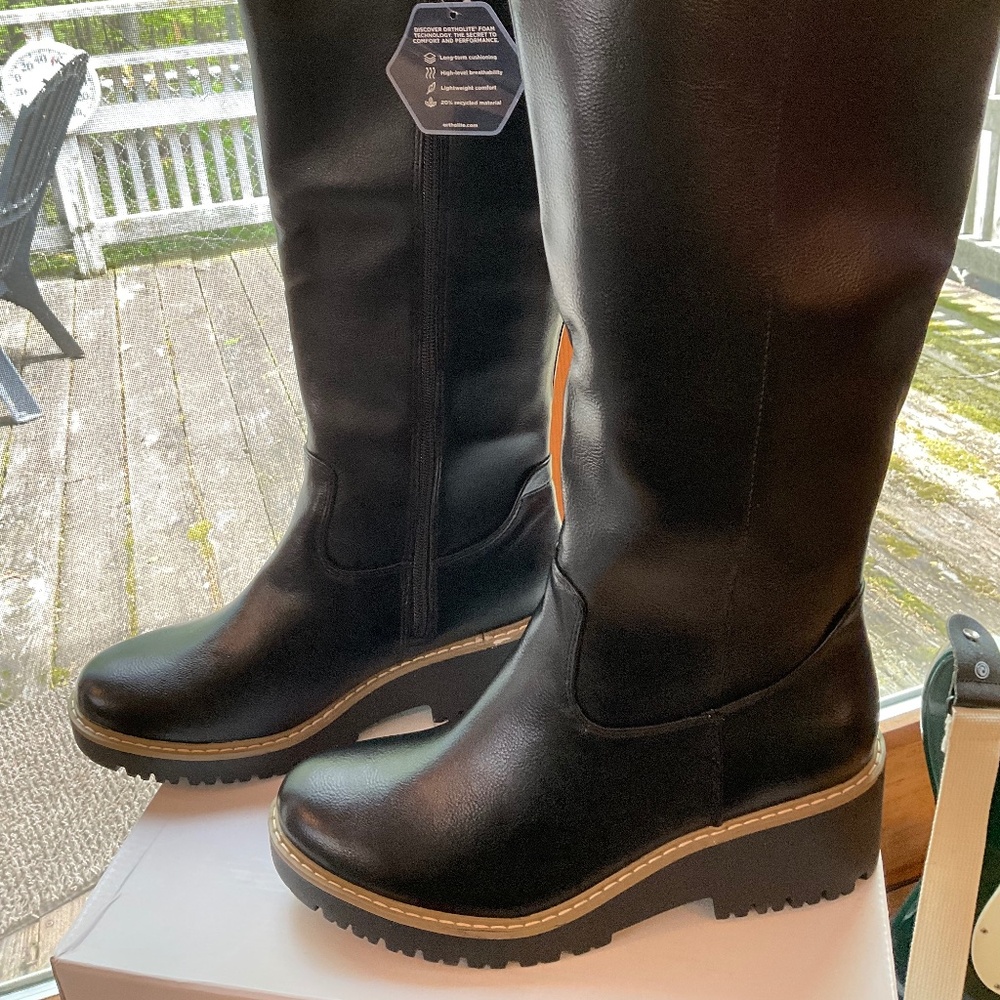 Tall black boots Ortholite Eco | Style: Addie | Color: Black